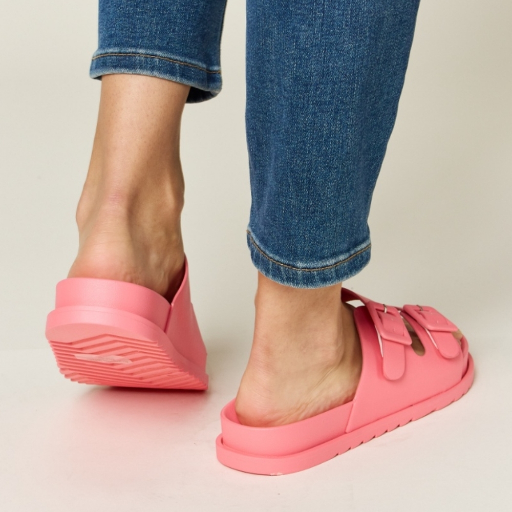 Twin Buckle Open Toe Sandals - Picture 6 of 6